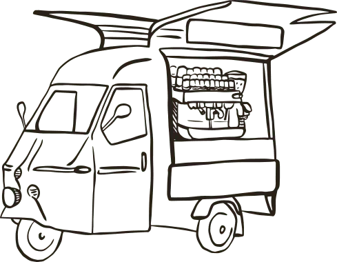 Espressomobil Ape – Illustration